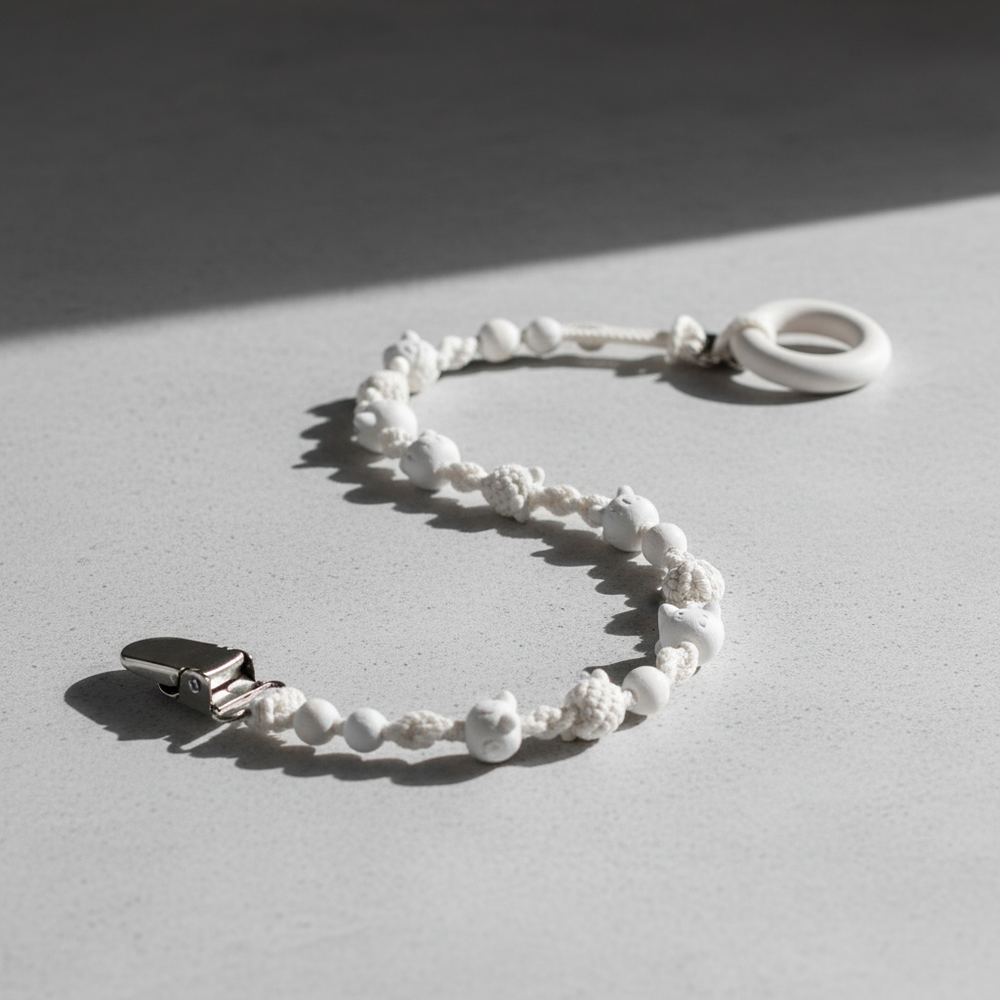Nordic Style Creative Cute Embroidery Pacifier Chain
